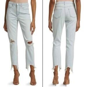 ⁠LAGENCE High Line High Rise Skinny Jeans Fade Out Distressed Frayed Light⁠ 28